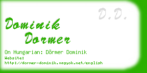 dominik dormer business card