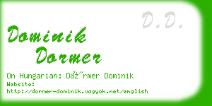 dominik dormer business card